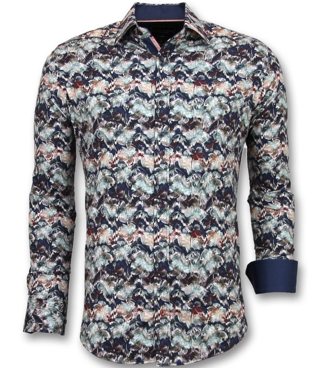 Gentile Bellini Casual hemden männer - Paisley hemden für männer - 3008 - Blau