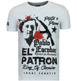 Local Fanatic El Patron Pablo - Strass T-shirt - Weiß