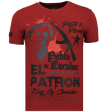 Local Fanatic El Patron Pablo - Strass T-shirt - Bordeaux