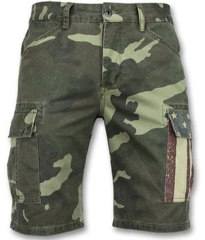 Enos Kurze jeanshosen für männer - Shorts herren jeans -9017 - Grün