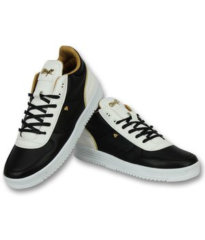 Cash Money Herren Sneaker Schwarz High - Männer schuhe Luxury Black White - CMS72