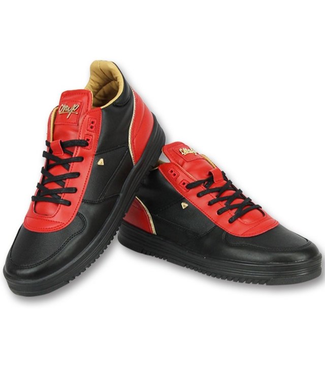 Cash Money Schuhe herren sneaker high - Luxury Black Red- CMS72 - Rot