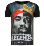 Local Fanatic Christopher 2PAC Legends - Shirt Mit Glitzersteinen - 6285Z - Schwarz