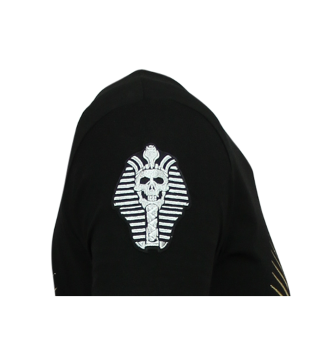 Local Fanatic Rebel Pharaoh Rhinestones - Herren  Exklusives T-Shirt - 6322Z - Schwarz