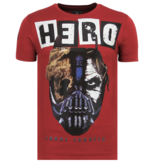 Local Fanatic Hero Mask Rhinestones -Herren  T shirts Online - 6323B - Bordeaux