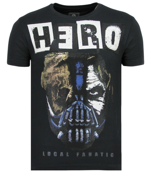 Local Fanatic Hero Mask Rhinestones - Männer T shirts Online - 6323N - Marine