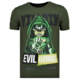 Villain Duck Rhinestones - Witzig T-Shirt Männer - 6325G - Grün