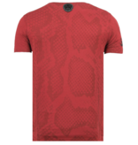 Local Fanatic Skull Snake Rhinestones - Skull T-shirt Herren - 6326B - Bordeaux Local Fanatic Skull Snake Rhinestones - Skull T-shirt Herren - 6326B - Bordeaux