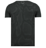 Local Fanatic Skull Snake Rhinestones - Herren Skull T-shirt - 6326Z- Schwarz Local Fanatic Skull Snake Rhinestones - Herren Skull T-shirt - 6326Z- Schwarz