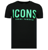 Local Fanatic ICONS print - Cooles T-Shirt Herren - 6361Z - Schwarz