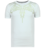 Local Fanatic Eagle Glitter Rhinestones - Shirt Mit Strasssteinen - 11-6359W - Weiß