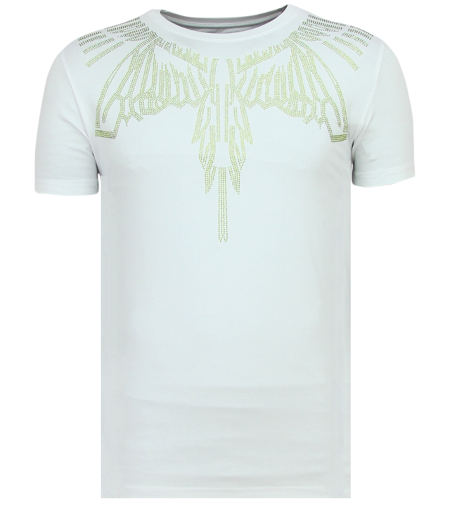 Local Fanatic Eagle Glitter Rhinestones - Shirt Mit Strasssteinen - 11-6359W - Weiß