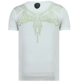 Local Fanatic Eagle Glitter Rhinestones - Shirt Mit Strasssteinen - 11-6359W - Weiß