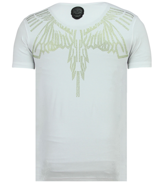 Local Fanatic Eagle Glitter Rhinestones - Shirt Mit Strasssteinen - 11-6359W - Weiß