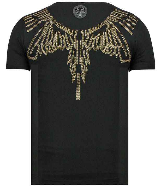 Local Fanatic Eagle Glitter Rhinestones - Shirt Mit Strasssteinen Herr - 6359Z - Schwarz