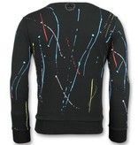 Local Fanatic ICONS Painted Color - Herren Sweatshirt Für - 6341Z - Schwarz