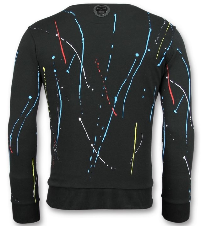 Local Fanatic ICONS Painted Color - Herren Sweatshirt Für - 6341Z - Schwarz