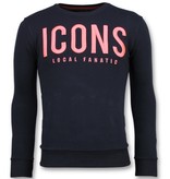 Local Fanatic ICONS Sweatshirt - Herren Schöne Pullover - 6349N - Marine