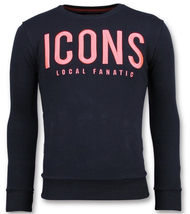 Local Fanatic ICONS Sweatshirt - Herren Schöne Pullover - 6349N - Marine