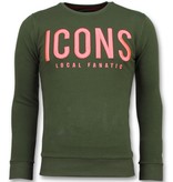 Local Fanatic Sweatshirt ICONS  - Herren Schöne Pullover - 6349G - Grün