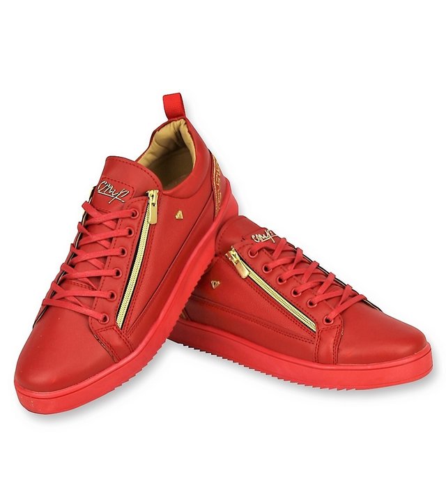 Cash Money Rote Herren Turnschuhe - Herren Cesar Red Gold - Rot