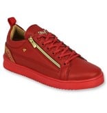 Cash Money Rote Herren Turnschuhe - Herren Cesar Red Gold - Rot