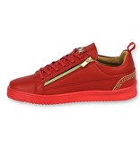 Cash Money Rote Herren Turnschuhe - Herren Cesar Red Gold - Rot