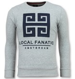 Local Fanatic Greek Border Sweater - Grauer Pullover - 6350G - Grau