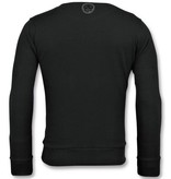 Local Fanatic Sportline Wolf Sweater - Coole Sweater Men - 6357Z -Schwarz