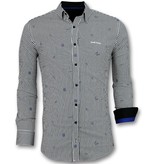 Gentile Bellini Business Hemden Langarm - Hemd Mit Streifen - 3026 - Weiß Gentile Bellini Business Hemden Langarm - Hemd Mit Streifen - 3026 - Weiß