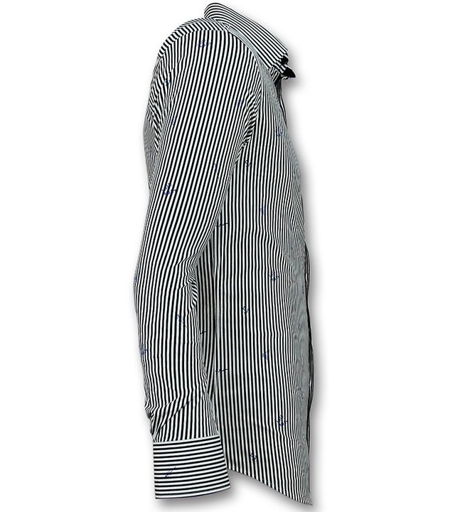 Gentile Bellini Business Hemden Langarm - Hemd Mit Streifen - 3026 - Weiß