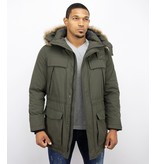 Enos Winterjacke Herren - Parka Herren - Grün