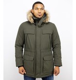 Enos Winterjacke Herren - Parka Herren - Grün