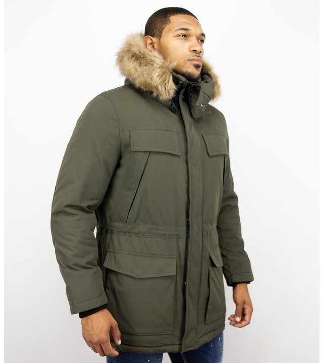 Enos Winterjacke Herren - Parka Herren - Grün