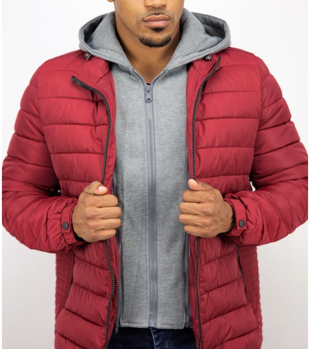 Enos Kurtze Winterjacke Männer - Rote Jacke - Rot