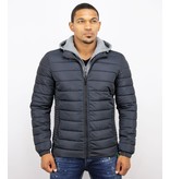 Enos Kurtze Winterjacke Männer -  Blauer Wintermantel - Blau