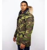 Y chromosome Jacken mit Fellkragen -  Exklusive Camouflage Parka