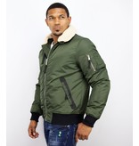 Y chromosome Casual Piloten Jacke Herren - Bomber Jacke - Grün