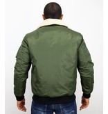 Y chromosome Casual Piloten Jacke Herren - Bomber Jacke - Grün