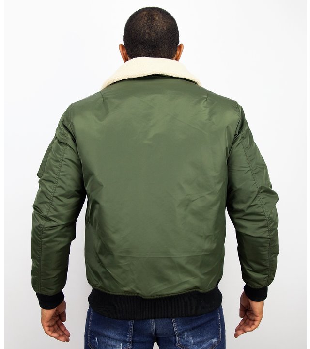 Y chromosome Casual Piloten Jacke Herren - Bomber Jacke - Grün