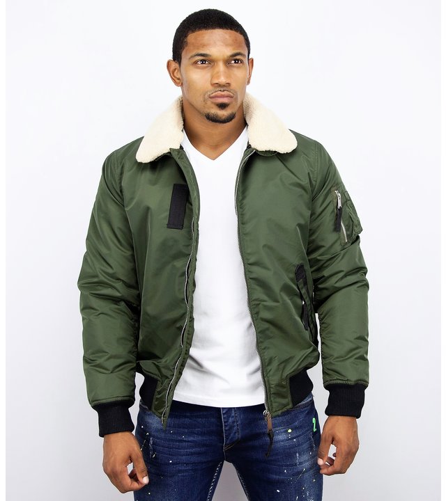 Y chromosome Casual Piloten Jacke Herren - Bomber Jacke - Grün