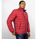 Enos Winterjacken Herren Kurze - Down Jacke - Rot