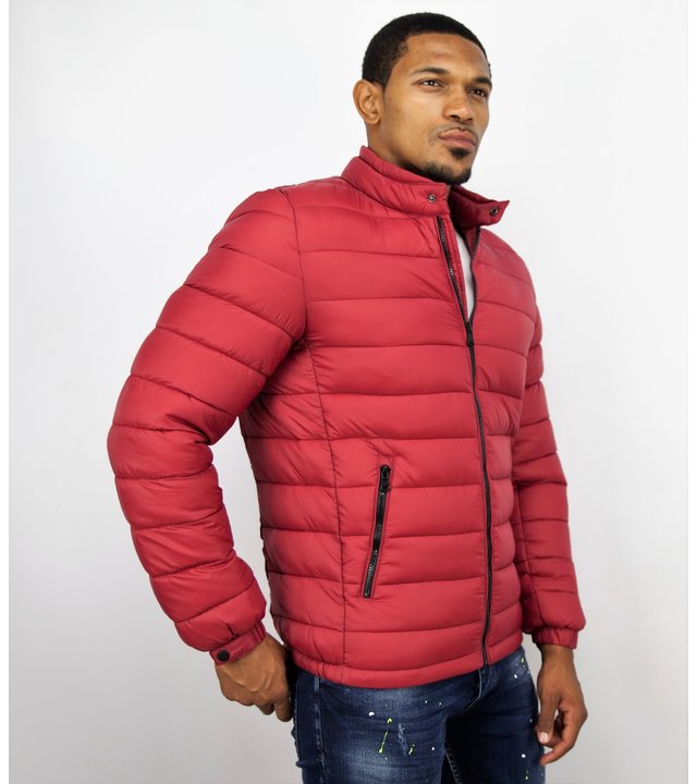 Enos Winterjacken Herren Kurze - Down Jacke - Rot