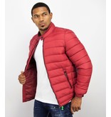 Enos Winterjacken Herren Kurze - Down Jacke - Rot