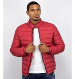 Enos Winterjacken Herren Kurze - Down Jacke - Rot