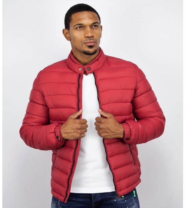 Enos Winterjacken Herren Kurze - Down Jacke - Rot