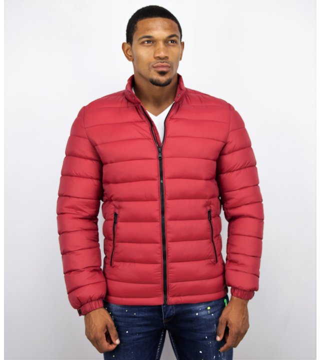 Enos Winterjacken Herren Kurze - Down Jacke - Rot