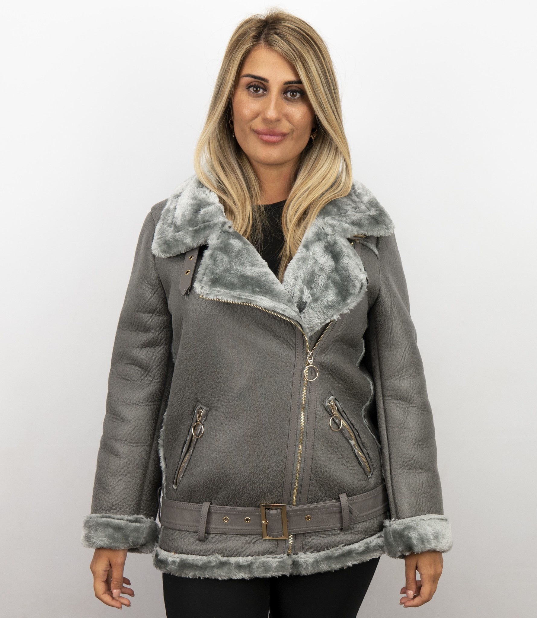 Lammy Coat Shearling Winter Jacket Damen Styleitaly de