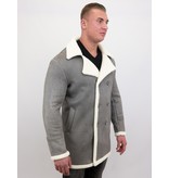 Frilivin Lammy Coat - Shearling Jacke Herren Lammfell - Grau