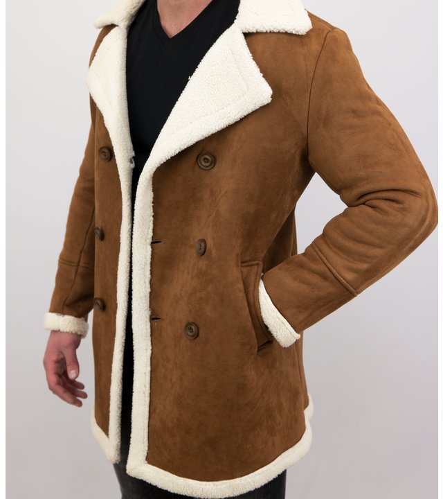 Frilivin Shearling Jacke Herren Lammfell - Lammy Coat - Braun